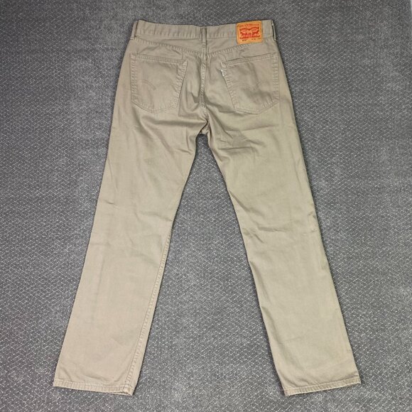 Levi's 505 Jeans Pants Men's 36 x 34 Tan Brown Regular Fit Straight Leg 0718 - Picture 3 of 13